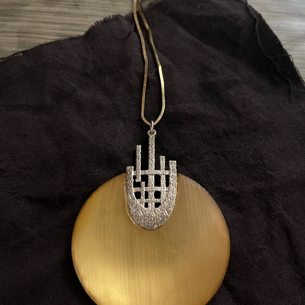 Alexis Bittar Gold Lucite Necklace